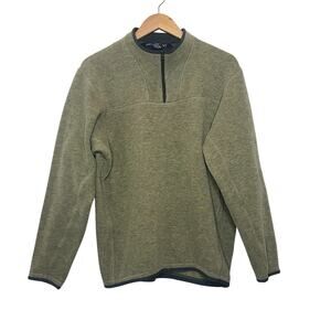Vintage ARC'TERYX Covert Olive Green Fleece Quarter Zip Polartec Pullover Medium